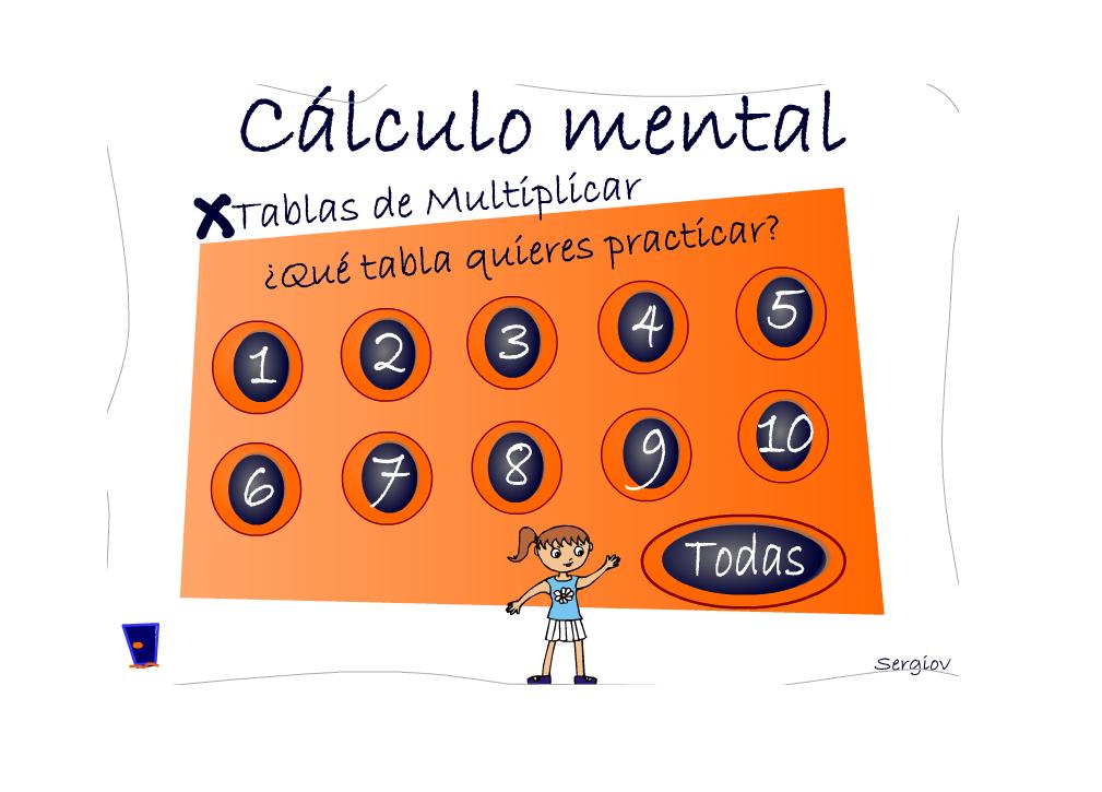 Cálculo Mental. Tablas de multiplicar | Recurso educativo 40045