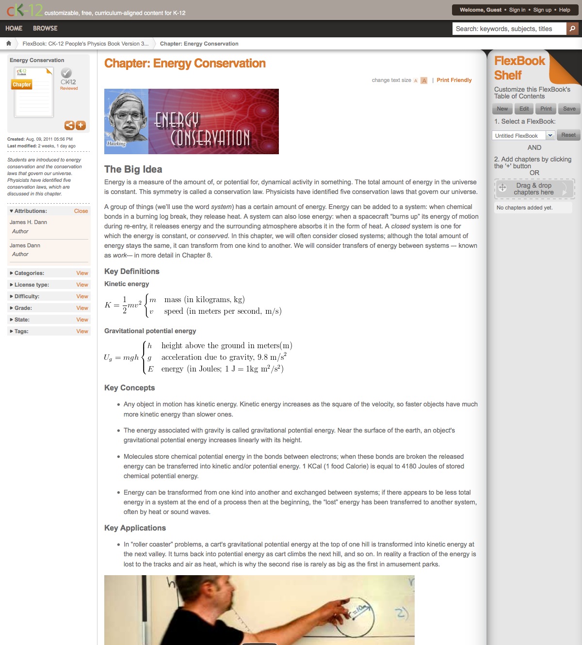 Physics: Energy conservation | Recurso educativo 41047