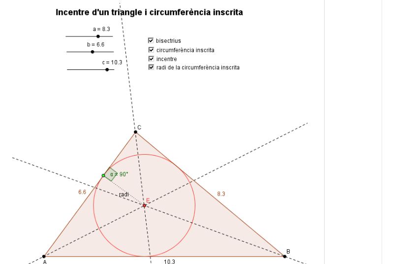 Circumferència inscrita | Recurso educativo 44344