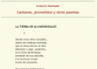 Antonio Machado. "Cantares Proverbios Poemas" | Recurso educativo 25529