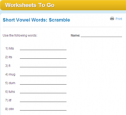 Short vowel words: Scramble | Recurso educativo 68783