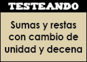 Sumas y restas con cambio de unidades y decenas | Recurso educativo 351223