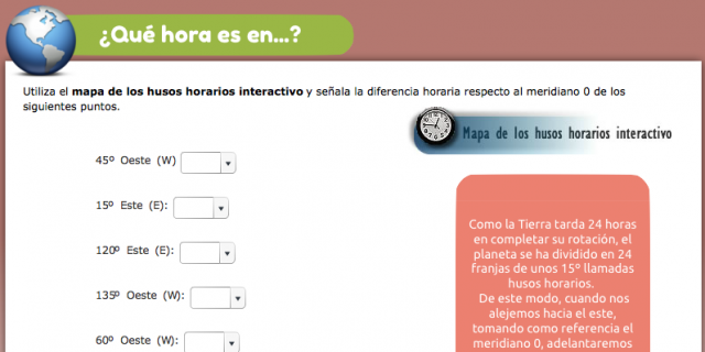 Husos horarios | Recurso educativo 675511