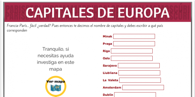 Capitales de Europa | Recurso educativo 676916