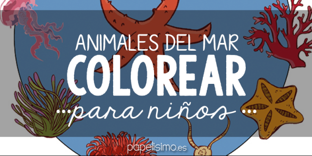 Láminas animales marinos para colorear | Recurso educativo 732997